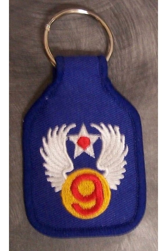 Embroidered Cloth Military Key Ring 9Th Air Force New