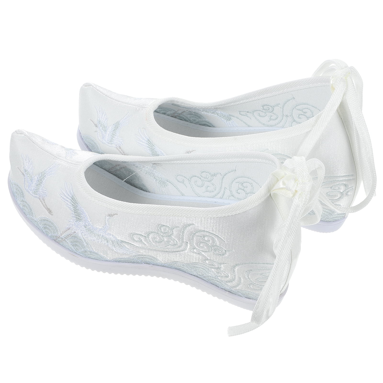 Embroidered Cloth Shoes Loafer Heels for Women High Han Chinese Clothing Footwear Summer Womens Woman