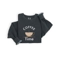thumbnail image 1 of Embroidered Coffee Time Shirt, Coffee Time Embroidery Sweatshirt, Coffee Mug Design, Coffee Addict Shirt, Coffee Time, 1 of 5