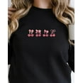 thumbnail image 1 of Embroidered Coquette Bow Cherry Sweatshirt, Valentine's Day Hoodie, 1 of 4
