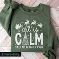 thumbnail image 1 of Embroidered Coquette Teacher Christmas Sweatshirt, Embroidered Christmas Teacher Sweatshirt, Teacherlife Shirt, Teacher Holiday Sweater, 1 of 4
