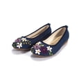 thumbnail image 1 of Embroidered Cotton and Linen Chinese Style Womens Flats Shoes Comfortable Wearable Flats Ballet Embroidery Womens Shoes, 1 of 6