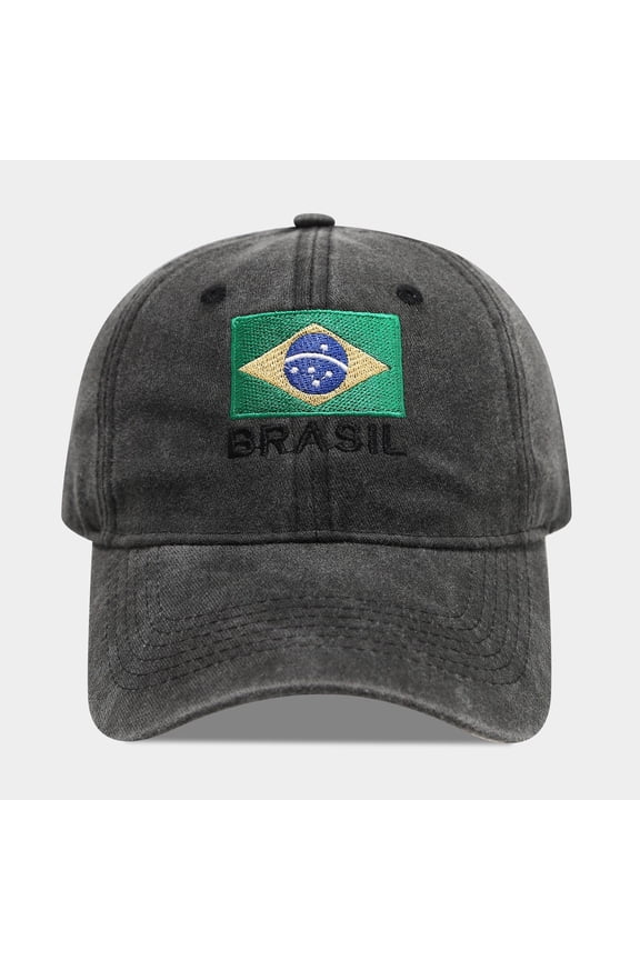 Embroidered Country Flag Soccer Fan Baseball Cap, Adjustable 2026 Host Nations Hat for Men and Women, Casual Sporty Cap for Supporters, Gifts, and Match Day Black