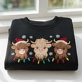 thumbnail image 1 of Embroidered Cow Sweatshirt, Cute Christmas Cow pullover, Embroidered Animal Sweater, Farm Animal Shirt, 1 of 4