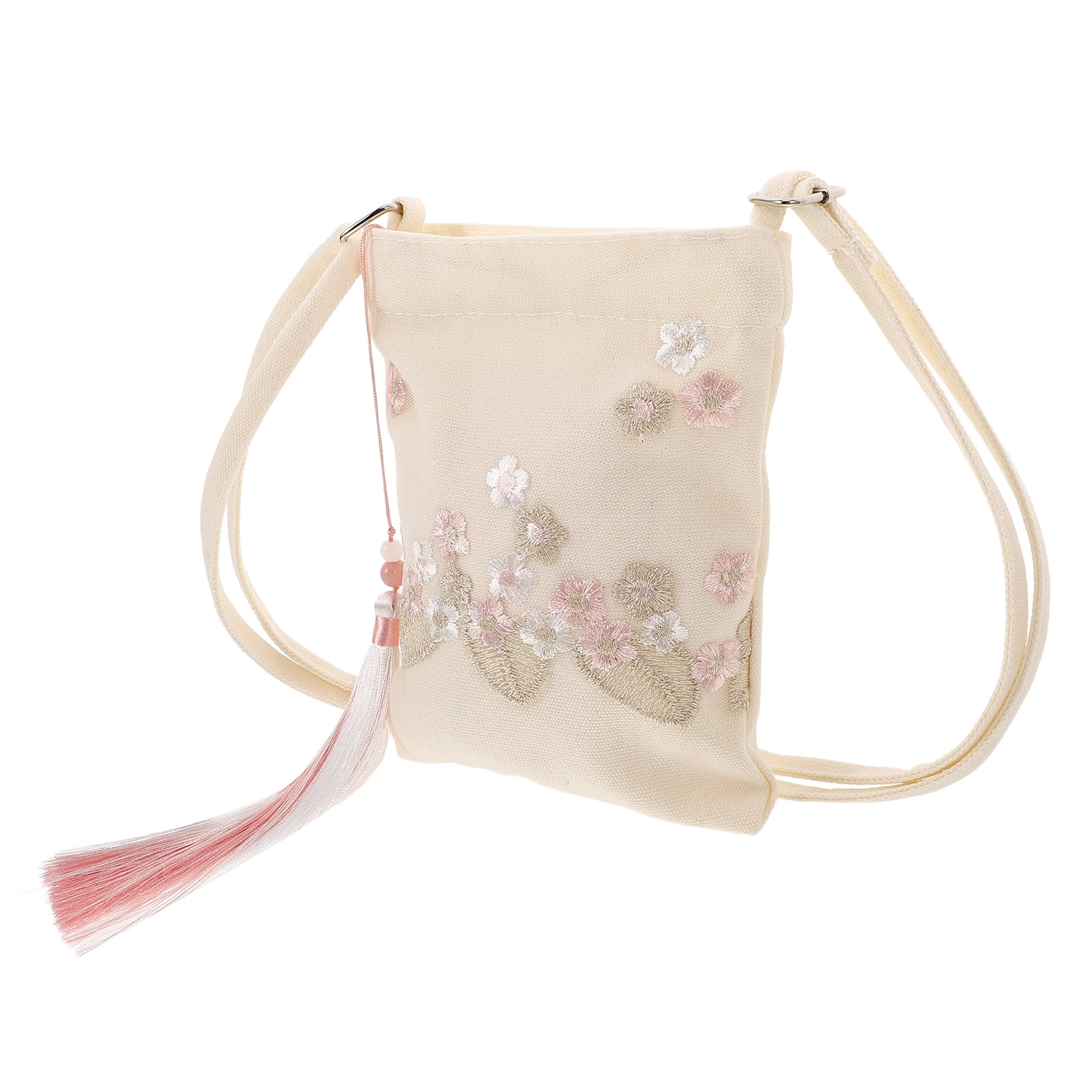Embroidered Crossbody Bag Small Boho Purse Cute Canvas Bag Floral