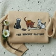 thumbnail image 1 of Embroidered Custom Cat Sweatshirt – The Biscuit Factory Design, Cute Cat Lovers Crewneck, Pullover with Cats Embroidery, Gift for Pet Owner, 1 of 5