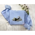 thumbnail image 1 of Embroidered Cute Cat Lying On Book With Flower Sweatshirt, 1 of 4