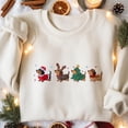 thumbnail image 1 of Embroidered Dachshund Christmas Sweatshirt, Cute Wiener Dog Holiday Crewneck, Funny Dog Lover Sweater, Cute Christmas Dog Shirt, 1 of 5