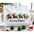 thumbnail image 1 of Embroidered Dachshund Christmas Sweatshirt: Festive Wiener Dog Crewneck, 1 of 4