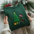 thumbnail image 1 of Embroidered Dachshund Christmas Tree Sweatshirt, Funny Holiday Dog Shirt, Cute Xmas Crewneck, Festive Dachshund Lover Sweater Gift, 1 of 5
