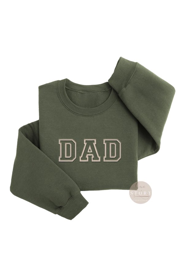 Embroidered Dad Sweatshirt Best Dad Sweatshirt Father's Day Gift Dad Crewneck Dad Sweater Birthday Gift for Dad Gift Embroidered M220