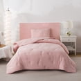 thumbnail image 1 of NSH by New Sega Home, 2-Piece Comforter Set, Embroidered Dandelion, Pink, Bed in a Bag, Twin, 1 of 12
