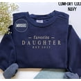 thumbnail image 1 of Embroidered Daughter Sweat , Christmas Gift Favorite Daughter Tee , Gift from Daughter, 1 of 4