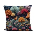 thumbnail image 1 of Embroidered Decorative Cushion Cover Polyester Square Accent Pillow For Sofa Or Bed Machine Washable, 1 of 7