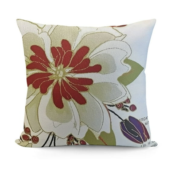 Embroidered Decorative Throw Pillows Cover Boho Farmhouse Square Pillow Case for Couch Sofa Bed, Plant Floral Patterns Home Decor Pillows Cover, Fall Pillow Cover Cushion