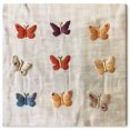 thumbnail image 1 of Embroidered Delicate Butterflies Canvas Winter Floral Art by Art Remedy, Gallery Wrapped, 24" x 24", 1 of 7