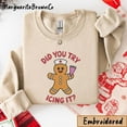 thumbnail image 1 of Embroidered Did You Try Icing it Nurse Christmas Sweatshirt, Gingerbread Christmas Nurse Shirt, ICU Nurse Christmas Shirt, Cute Nurse Xmas, 1 of 4