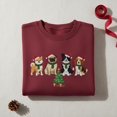 thumbnail image 1 of Embroidered Dog Christmas Tree Sweatshirt, Shiba Pug Collie Beagle Shirt, Santa Dog Holiday Crewneck, Cute Dog Breeds Gift, 1 of 4