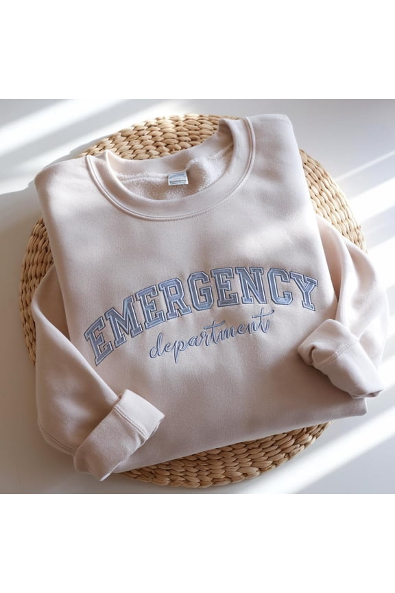 Embroidered Emergency Department Shirt ER Sweatshirt ED Nurse Emergency Medicine ED Registered Nurse Emergency Room Er Tech, Er Nurse Gift