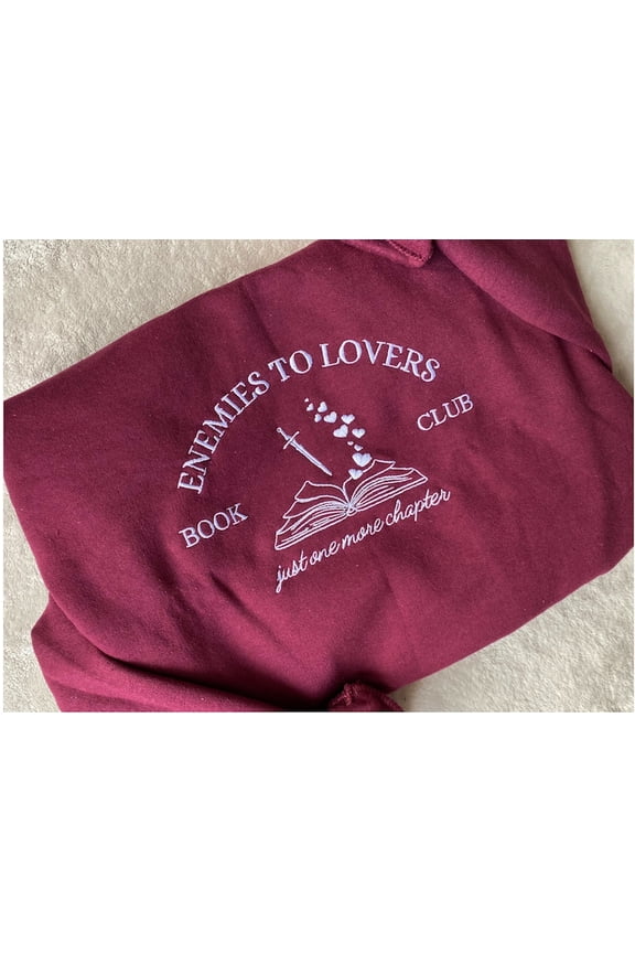 Embroidered Enemies To Lover Bookish Sweatshirt