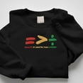 thumbnail image 1 of Embroidered Equality Is Greater Than Division Sweatshirt, Black History Month Shirt, 1 of 4