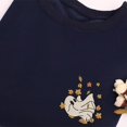 thumbnail image 1 of Embroidered Fall Leaves And Ghost Sweatshirt, 1 of 1