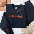 thumbnail image 1 of Embroidered Fall Leaves Sweatshirt, 1 of 1