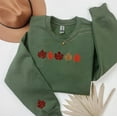 thumbnail image 1 of Embroidered Fall Leaves Sweatshirt, 1 of 1