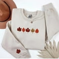 thumbnail image 1 of Embroidered Fall Leaves Sweatshirt, 1 of 1