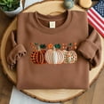 thumbnail image 1 of Embroidered Fall Pumpkin T-Shirt: Autumn Thanksgiving Tee, 1 of 5
