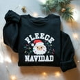 thumbnail image 1 of Embroidered Fleece Navidad Sweatshirt, Christmas Lights Shirt, 1 of 4