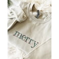 thumbnail image 1 of Embroidered Floral Merry Christmas Sweatshirt, 1 of 2
