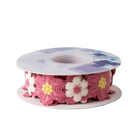 Embroidered Flower Ribbon 9.84Ft Lace Trim Sun Flower DIY Ribbon Lace Sewing Embroidery Ribbon for Wedding Dress Hairband Clothes Decoration