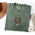 thumbnail image 1 of Embroidered Frog Shirt Funny Whimsical Frog Shirt Frog Meme Shirt Cottagecore Shirt Embroidered Toad Shirt, 1 of 4