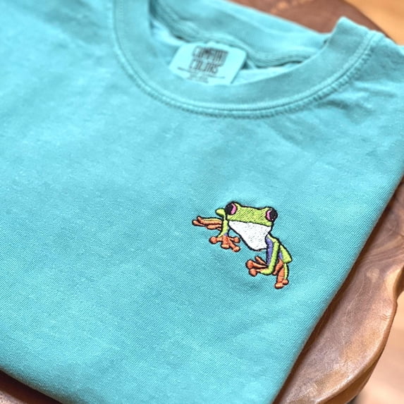 Embroidered Frog TShirt Unisex Cotton Tee - Walmart.com