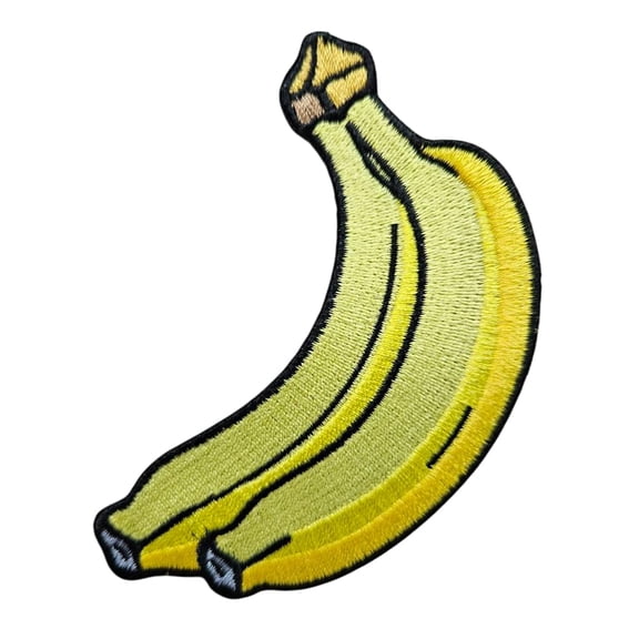 Embroidered Fruit Banana Iron On Patch Decorative Yellow Banana Fruits Applique Iron On Sew On Patches For Clothing, Hats, Backpacks, Clothes, Jackets, Girls