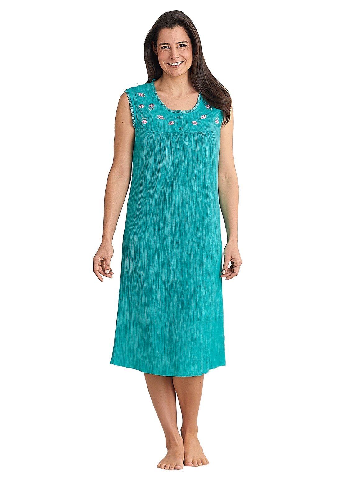 Embroidered Gauze Nightgown by Cozee Corner