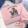thumbnail image 1 of Embroidered Get In Loser Shirt, Trouble Ain't Gonna Make Itself Sweatshirt, Funny Raccoon Shirt, Raccoon Meme Hoodie, Raccoon Lovers Gift, 1 of 4