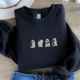 thumbnail image 1 of Embroidered Ghost Black Cats Sweatshirt, 1 of 1