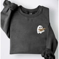 thumbnail image 1 of Embroidered Ghost Reading Sweatshirt, 1 of 1