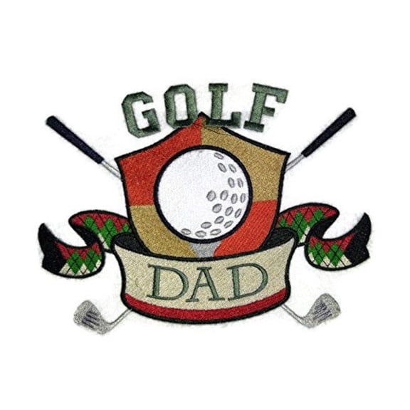 Embroidered Gift[Golf Dad] Embroidered Iron on/Sew patch [7.8" X 5.87"]
