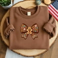 thumbnail image 1 of Embroidered Gingerbread Bow Sweatshirt - Christmas Coquette Gift, 1 of 5