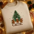 thumbnail image 1 of Embroidered Gingerbread Christmas Sweatshirt: Women's Holiday Crewneck, 1 of 4