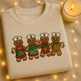 thumbnail image 1 of Embroidered Gingerbread Nurse Crewneck, Christmas Scrub Tech Gift, Cute Holiday Nursing Sweatshirt, Medical Staff Xmas Hoodie, 1 of 4