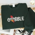 thumbnail image 1 of Embroidered Gobble Turkey Sweatshirt, Funny Thanksgiving Hoodie, Fall Sweatshirt, Women Thanksgiving Sweater, Thanksgiving Gobble T-Shirt, 1 of 5