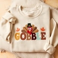 thumbnail image 1 of Embroidered Gobble Turkey Sweatshirt, Gobble Turkey Shirt, Thanksgiving Sweatshirt, Turkey Sweatshirt, Thanksgiving Hoodie, Trendy Shirt, 1 of 5