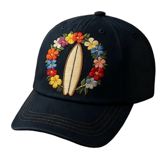 Embroidered Guitar,Bear,Flower&Snowy Mountains Baseball Cap Adjustable Size for Running Workouts and Outdoor Activities All SeasonsD