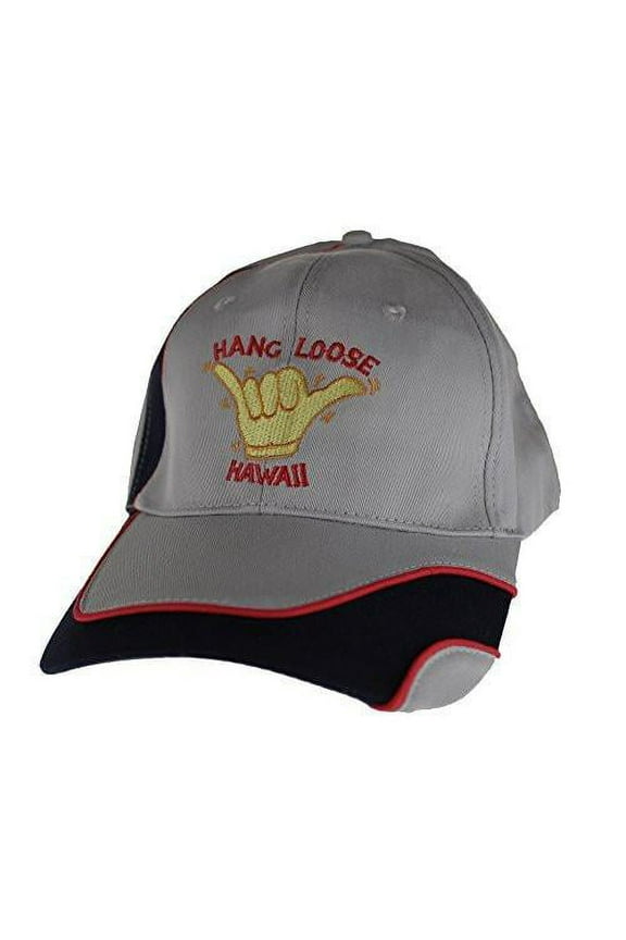 Embroidered Hang Loose Hawaii cap hat, Gray