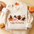 thumbnail image 1 of Embroidered Happy Thanksgiving Sweatshirt, Pumpkin Season Shirt, Thanksgiving Fall Sweatshirt, Cute Turkey Shirt, Thanksgiving Gifts, 1 of 5