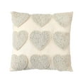 thumbnail image 1 of Embroidered Heart Pillow, 18x18 inch Valentine's Day Decor Cover, Holiday Sofa Cushion for Home Daily Decoration, 1 of 6